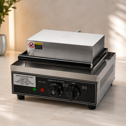 Gurubhai Equipments 5 Stick Waffle Maker Machine, Commercial Electric Waffle Stick Maker, Professional Belgian Waffle Machine for Cafe Bakery