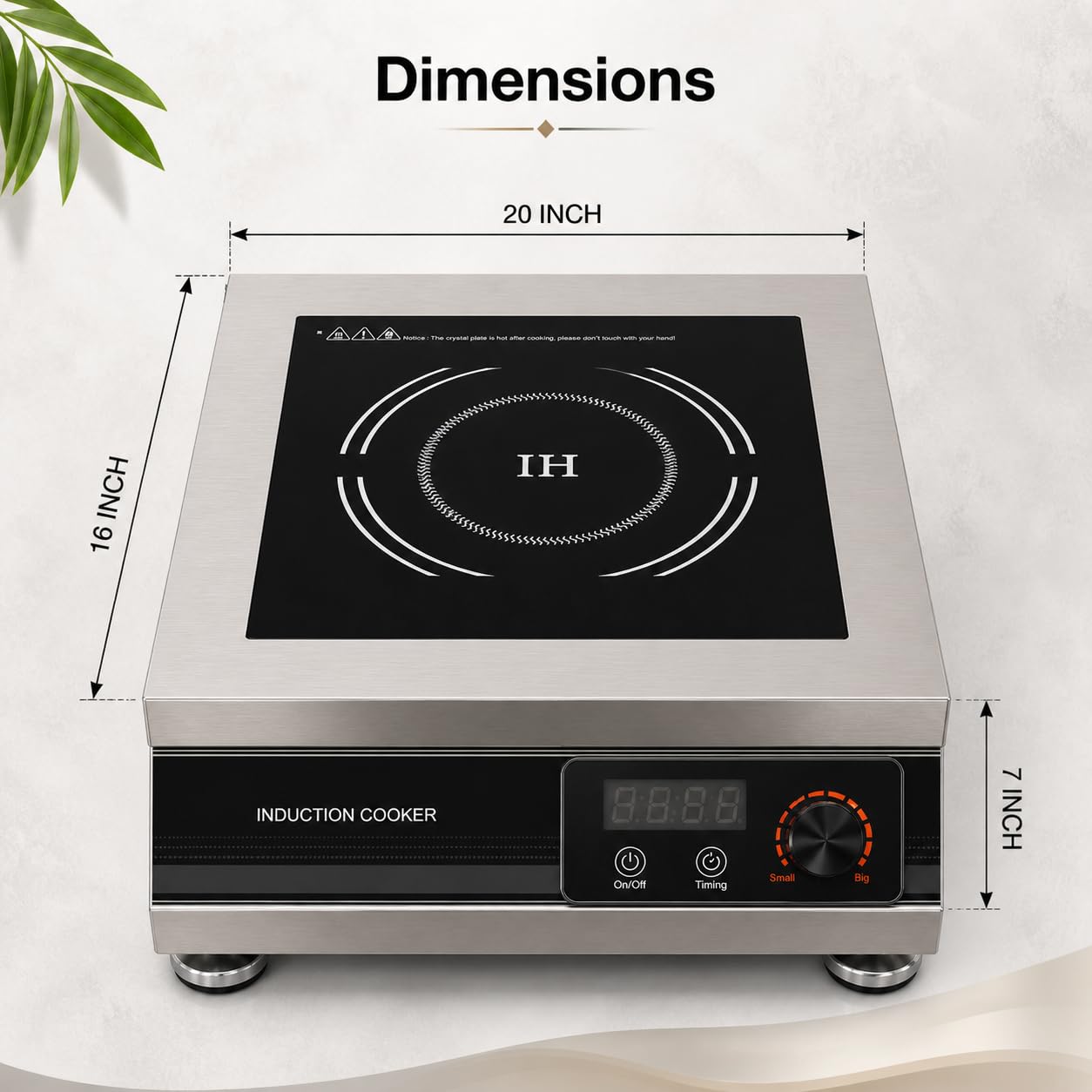 Gurubhai Equipment Commercial Induction Cooktop | Flat Induction Stove with Temperature Control | Heavy Duty Commercial Induction for Restaurant, Hotel & Catering Kitchen
