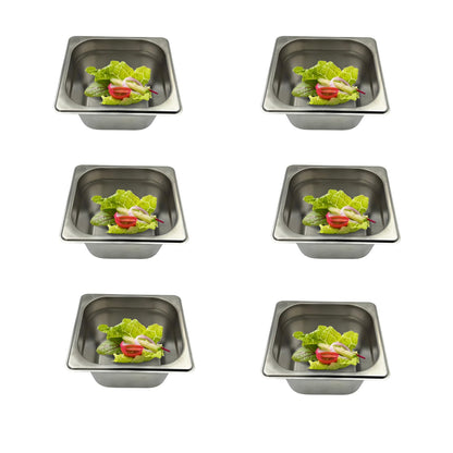 GURUBHAI EQUIPMENTS Gn Pan Food Container 1/2 100mm (4" Deep) Stainless Steel Gastronorm Pan with Lid-(Set of 1) – Easy-to-Clean Food Storage Solution for Commercial Kitchens, Catering use