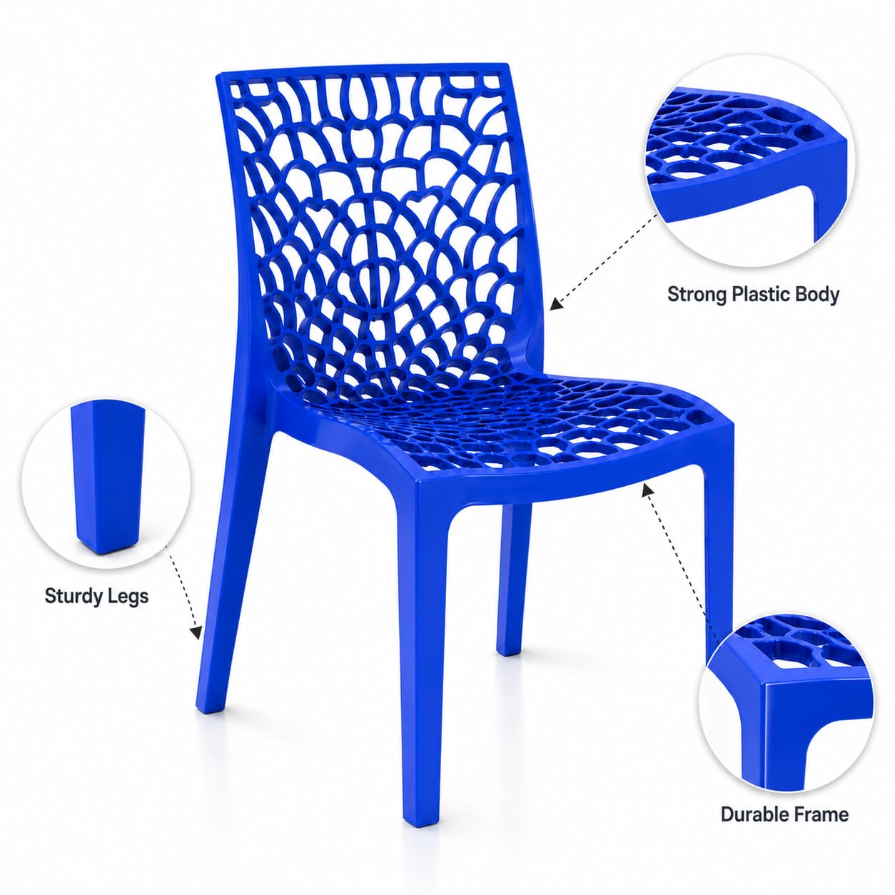 GURUBHAI EQUIPMENTS Dining Chair Restaurant Chair Cafe Chair for Home Dining Room Indoor Outdoor Seating