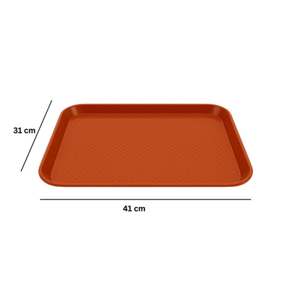 Gurubhai Equipments Serving Tray Heavy-Duty Rectangular Fast Food Trays for Restaurant, Cafeteria, Kitchen & Home Use | Easy-to-Clean, Non-Slip Food Serving Trays