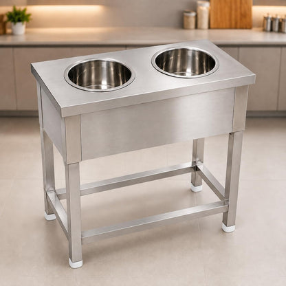 Gurubhai Equipments Electric Bain Marie Commercial Food Warmer Steam Table Buffet Counter for Restaurant Catering