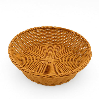 Gurubhai Equipments Wicker Basket with Handle, Handwoven Storage and Carry Basket for Home, Kitchen, Laundry and Gift Hampers