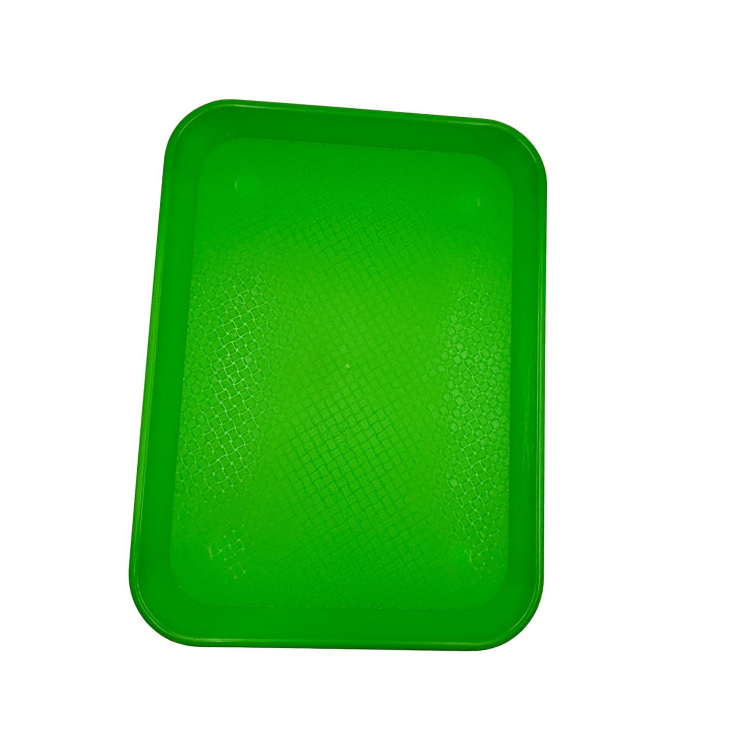 Gurubhai Equipments 31x41 cm Green Plastic Serving Tray – Set of 3 Heavy-Duty Rectangular Fast Food Trays for Restaurant, Cafeteria, Kitchen & Home Use | Easy-to-Clean, Non-Slip Food Serving Trays