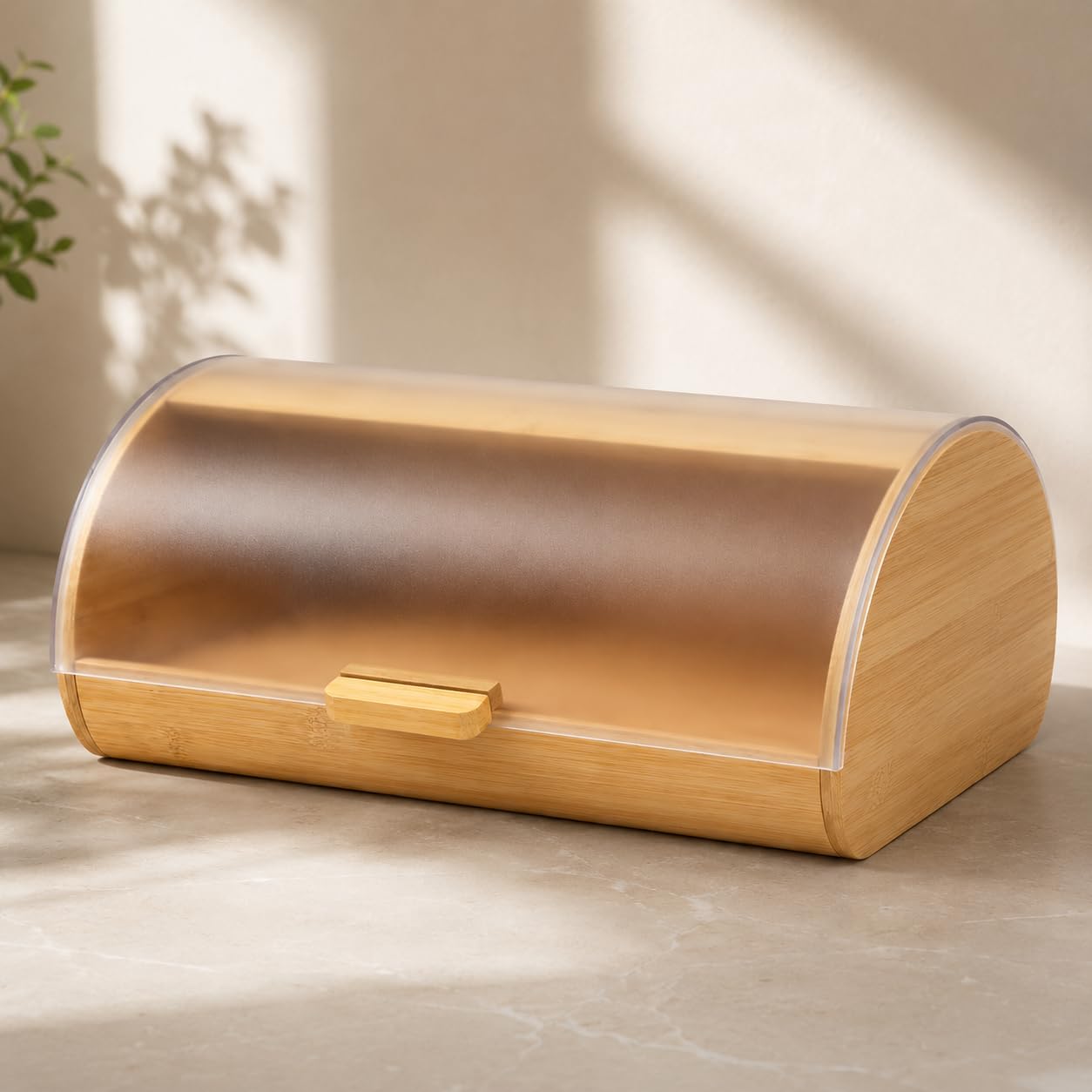GURUBHAI EQUIPMENTS Roll Top Bread Box for Kitchen Countertop | Large Bread Storage Bin with Smooth Sliding Lid Keeps Bread Fresh | Modern Bread Box for Cafes & Bakeries