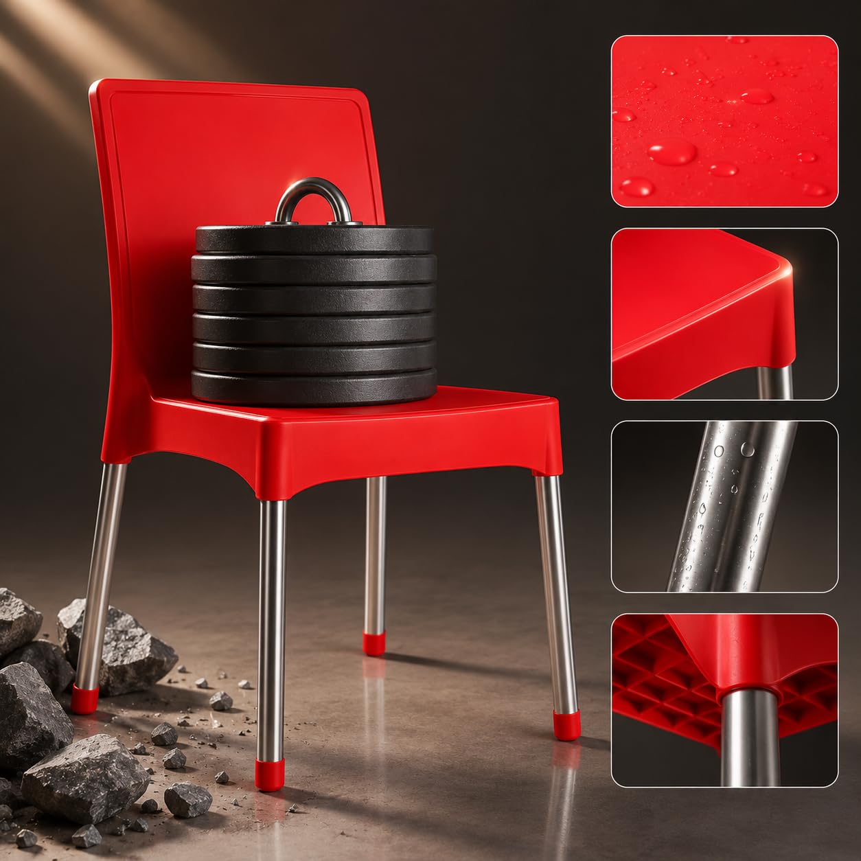 GURUBHAI EQUIPMENTS Dining Chair Restaurant Chair Cafe Chair for Home Dining Room Indoor Outdoor Seating