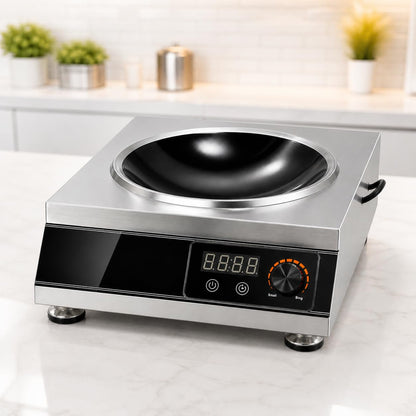 GURUBHAI EQUIPMENTS Commercial Induction Cooktop | Flat Induction Stove with Temperature Control | Heavy Duty Commercial Induction for Restaurant, Hotel & Catering Kitchen