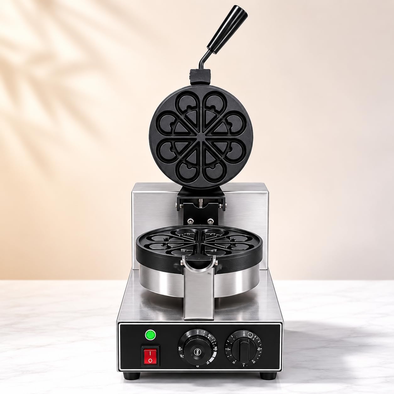 Gurubhai Equipments Commercial Waffle Maker Machine, Electric Belgian Waffle Baker, Professional Waffle Machine for Cafe Bakery Restaurant Food Stall