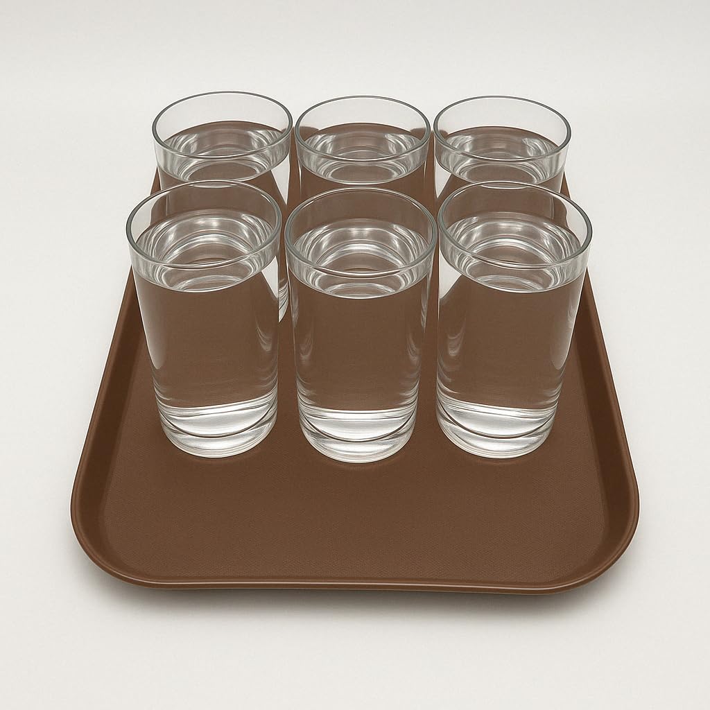Gurubhai Equipments Serving Tray Heavy-Duty Rectangular Fast Food Trays for Restaurant, Cafeteria, Kitchen & Home Use | Easy-to-Clean, Non-Slip Food Serving Trays