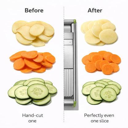 Gurubhai Equipments Stainless Steel Vegetable Cutter & Slicer | Heavy-Duty Manual Slicer for Potato, Onion, Cabbage & Kitchen Use | Durable Commercial-Grade Vegetable Chopper with Sharp Blades