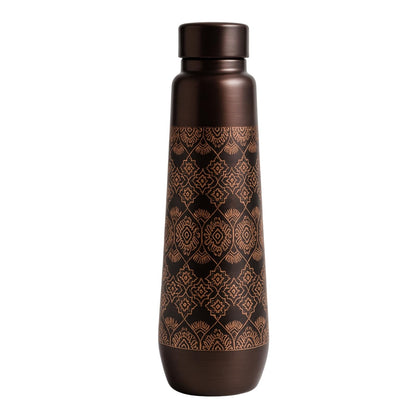 GURUBHAI EQUIPMENTS Water Bottle – Bottle With Floral Design for Ayurvedic Benefits | Bottle for Health, Yoga & Daily Hydration