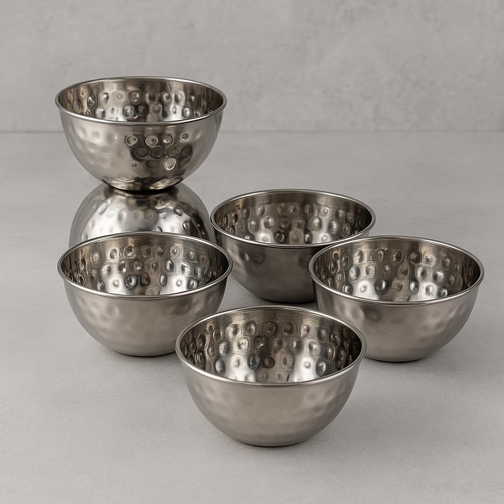 GURUBHAI EQUIPMENTS Spice Serving Bowls with Tray for Dining Table, Home, Restaurant & Hotel Use