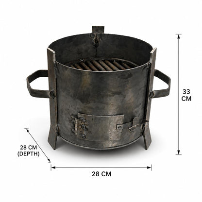 Round Charcoal Sigdi 11 inch with Grill Rods - product view 7