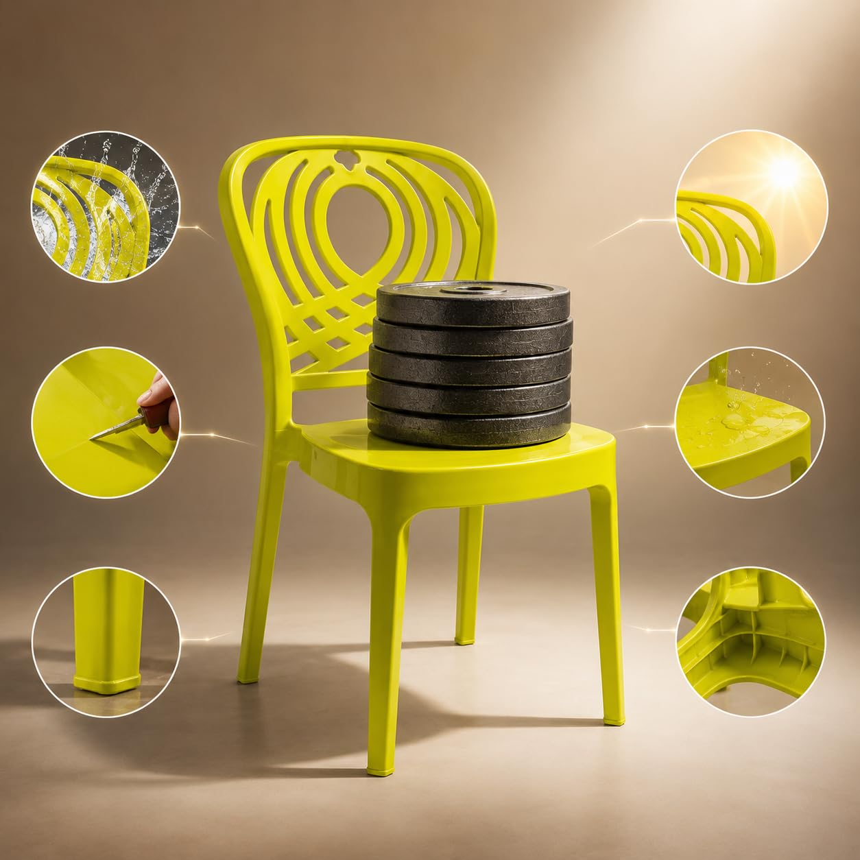 GURUBHAI EQUIPMENTS Dining Chair Restaurant Chair Cafe Chair for Home Dining Room Indoor Outdoor Seating