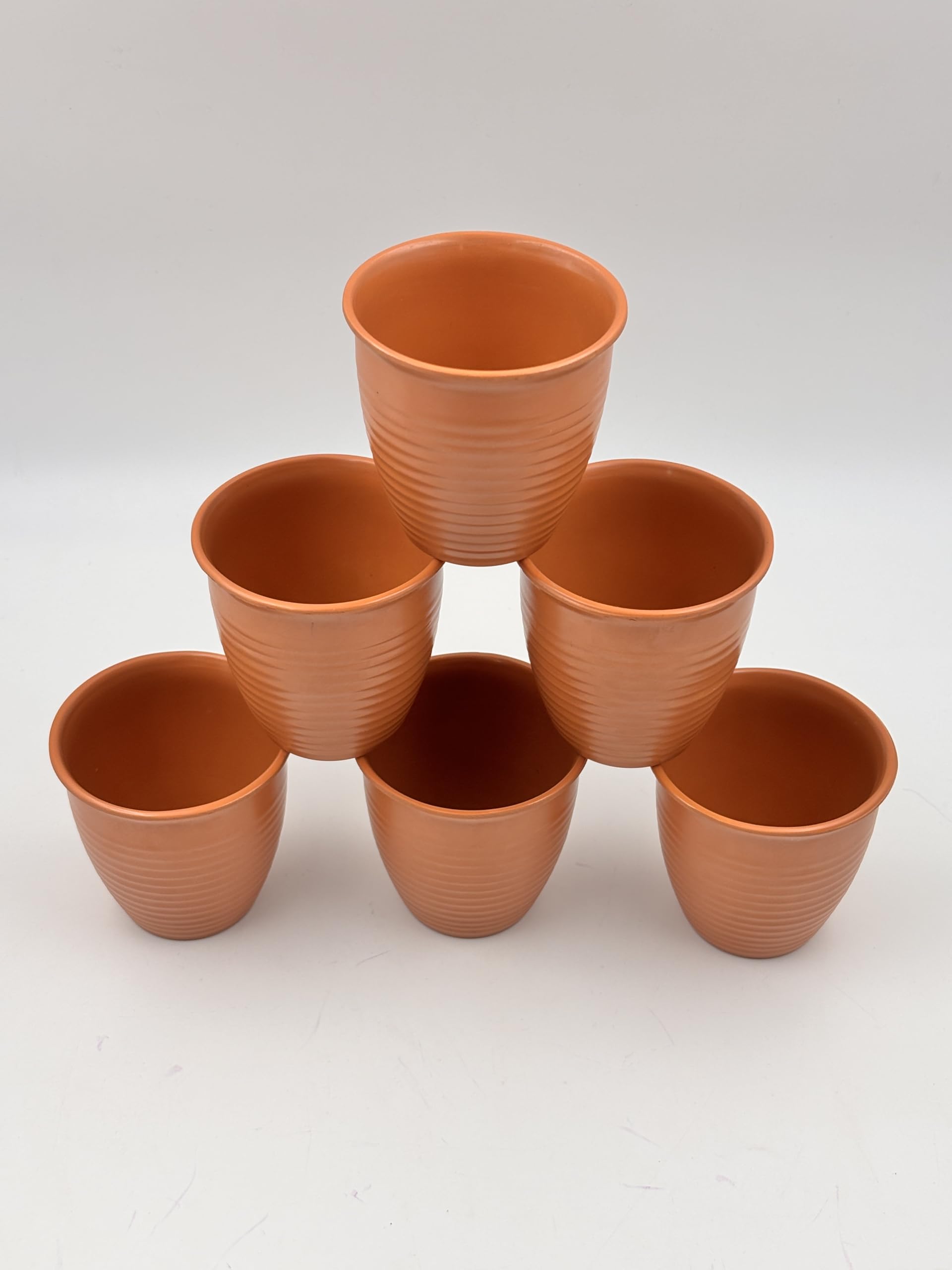 GURUBHAI EQUIPMENTS Melamine Tea Kullad Set of 6 (160 ml) – Traditional Chai Cups, Unbreakable, Microwave-Safe & Reusable for Home, Cafés & Tea Stalls
