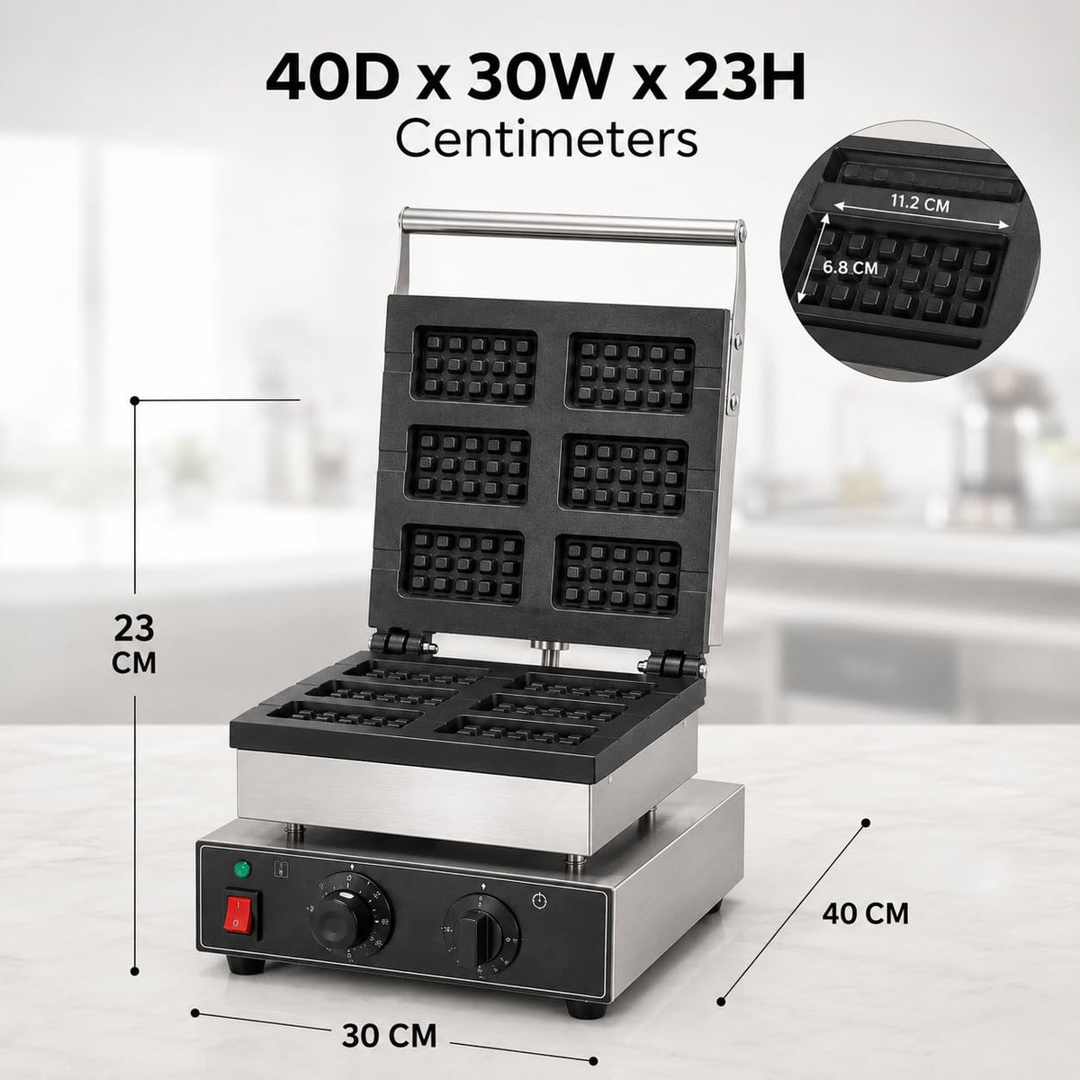 Gurubhai Equipments 6-Piece Rectangular Electric Waffle Maker – Why Choose It