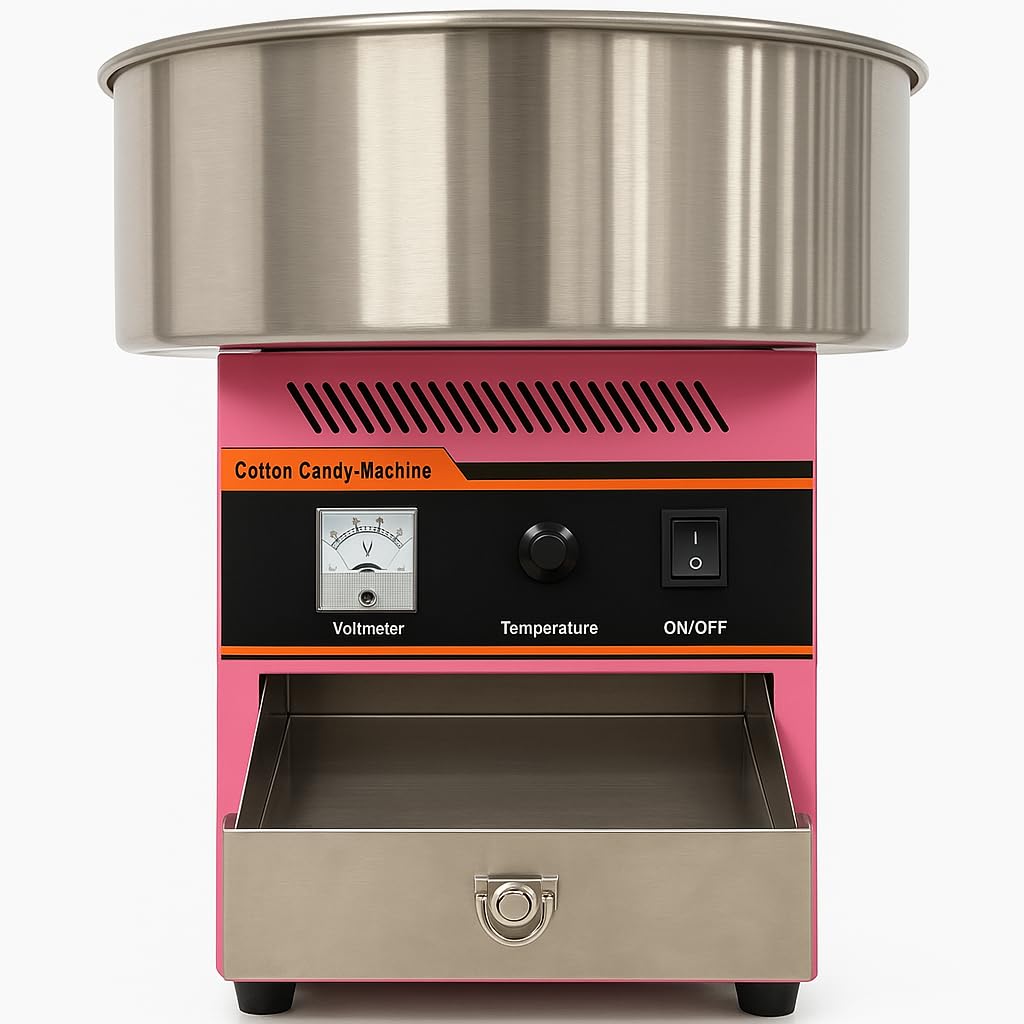 Gurubhai Equipments Commercial Cotton Candy Machine – Heavy-Duty Electric Candy Floss Maker for Hotels, Restaurants, Parties & Events | High-Performance Sugar Floss Machine for Professional Use
