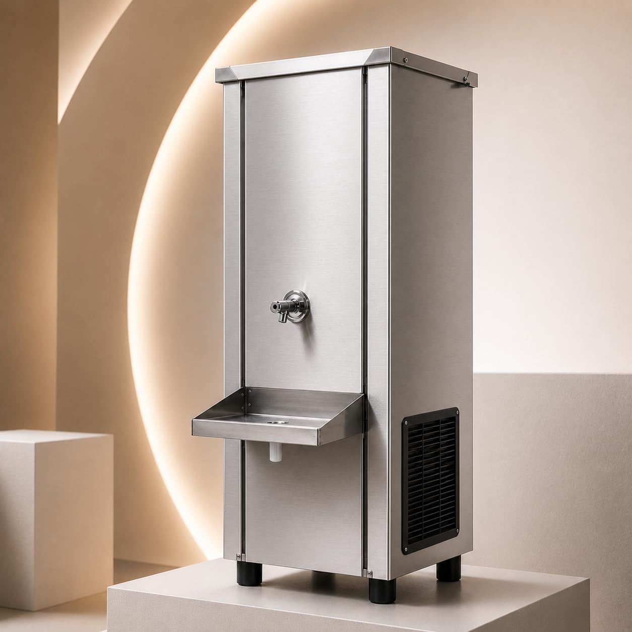 Gurubhai Equipments 40L Stainless Steel Water Cooler | Commercial Drinking Water Cooler Machine | Heavy Duty Electric Water Cooler for Office, School & Restaurant