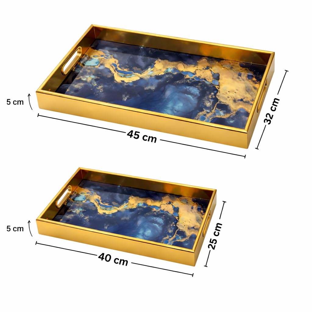 Gurubhai Equipments Serving Tray Heavy-Duty Rectangular Fast Food Trays for Restaurant, Cafeteria, Kitchen & Home Use | Easy-to-Clean, Non-Slip Food Serving Trays