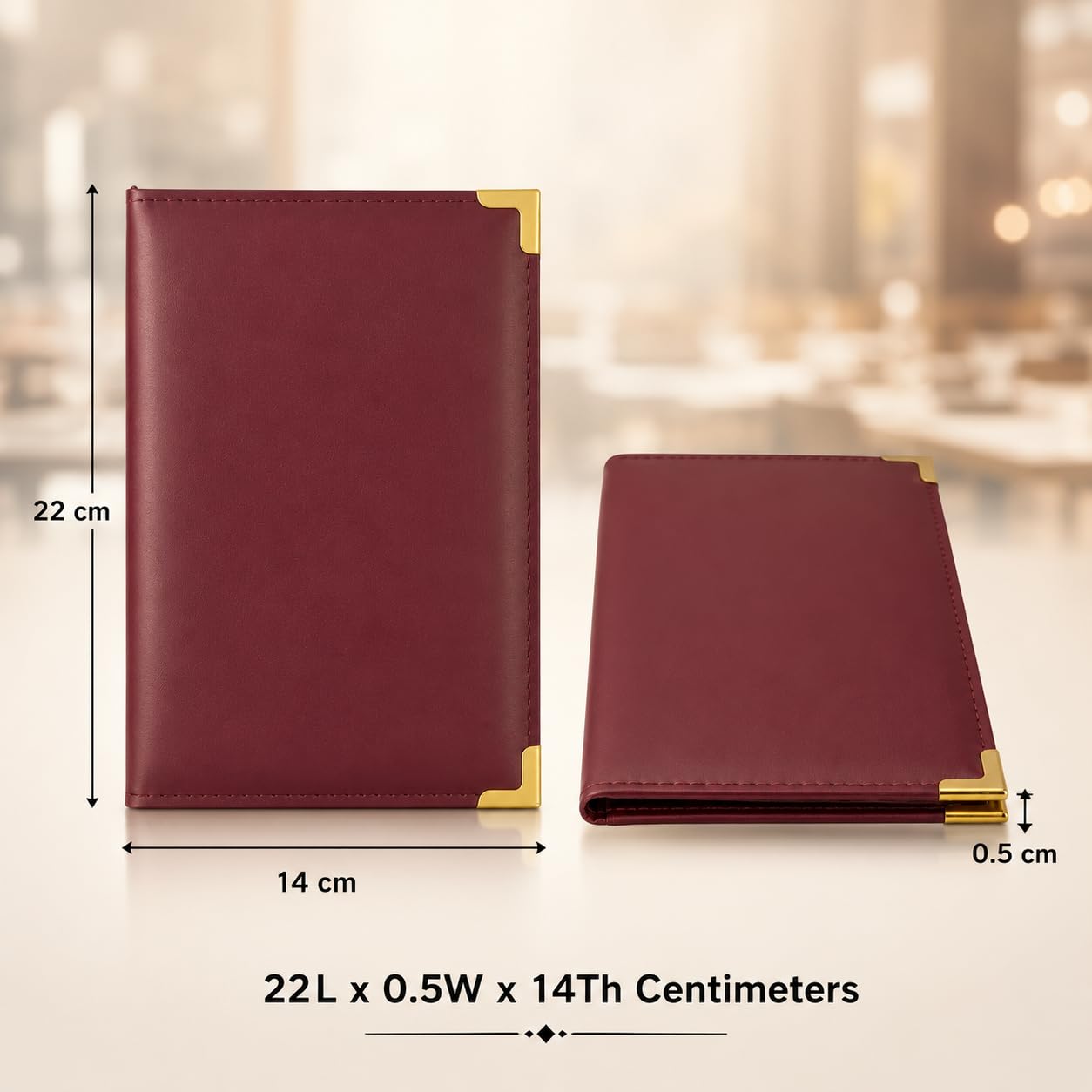 Gurubhai Equipments Bill Folder for Restaurant & Café Receipt Presenter with Thank You Print – Durable Menu & Receipt Holder for Hotels, Dine-In & Billing