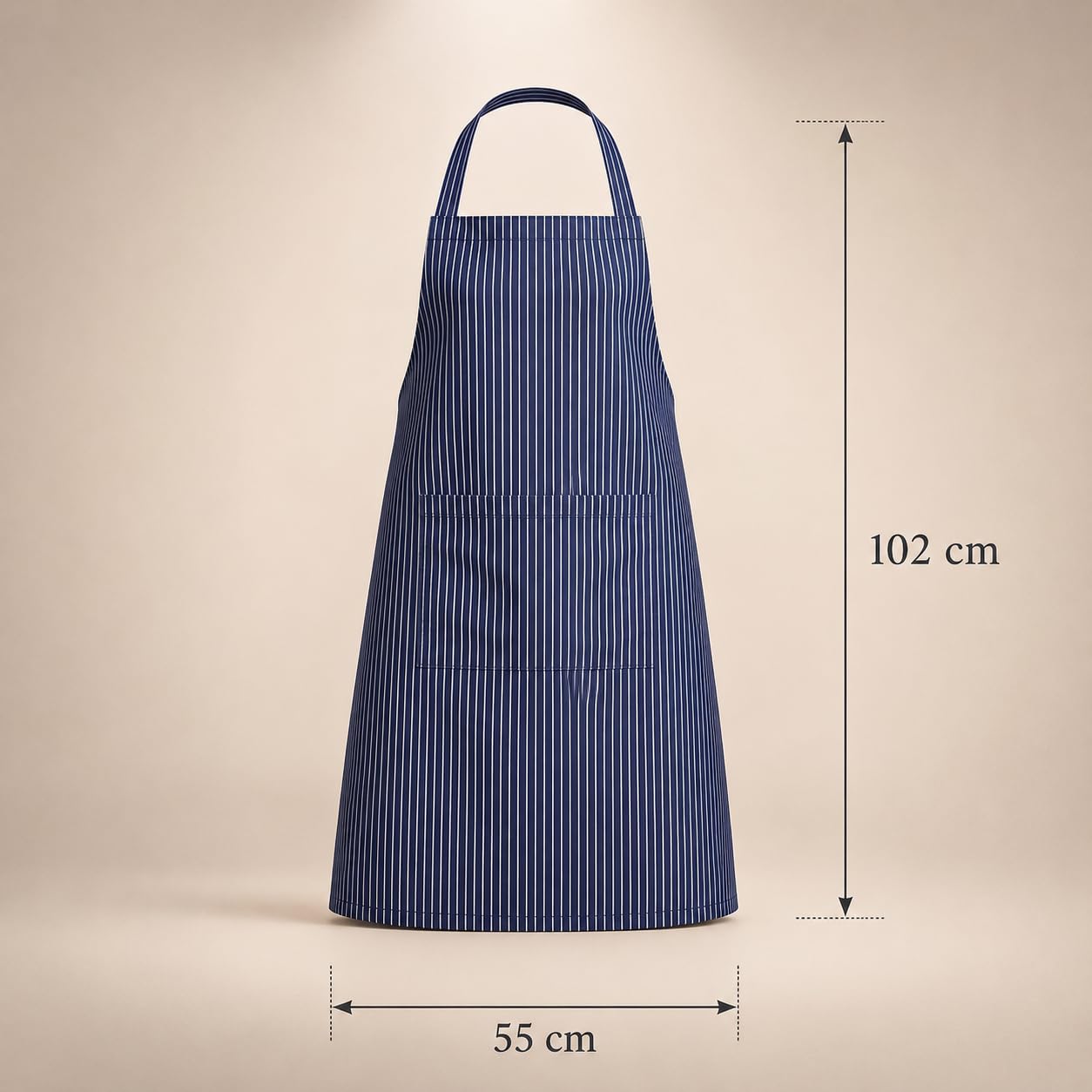 GURUBHAI EQUIPMENTS Chef Apron with Hat Set | Adjustable Kitchen Apron with Front Pocket for Men & Women | Professional Cooking Uniform for Restaurants, Cafés & Catering Use