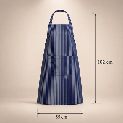 GURUBHAI EQUIPMENTS Chef Apron with Hat Set | Adjustable Kitchen Apron with Front Pocket for Men & Women | Professional Cooking Uniform for Restaurants, Cafés & Catering Use