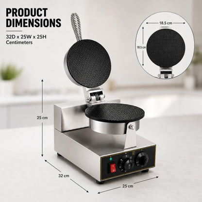 Gurubhai Equipments Commercial Waffle Maker Machine, Electric Belgian Waffle Baker, Professional Waffle Machine for Cafe Bakery Restaurant Food Stall