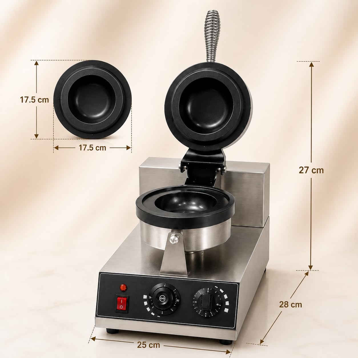 Gurubhai Equipments Burger Press Maker Machine, Commercial Hamburger Patty Press, Heavy Duty Patty Mould Maker for Restaurant Cafe Kitchen