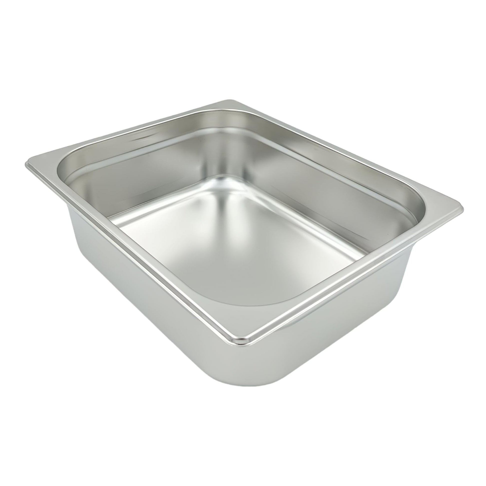 GURUBHAI EQUIPMENTS Gn Pan Food Container 1/2 100mm (4" Deep) Stainless Steel Gastronorm Pan with Lid-(Set of 1) – Easy-to-Clean Food Storage Solution for Commercial Kitchens, Catering use