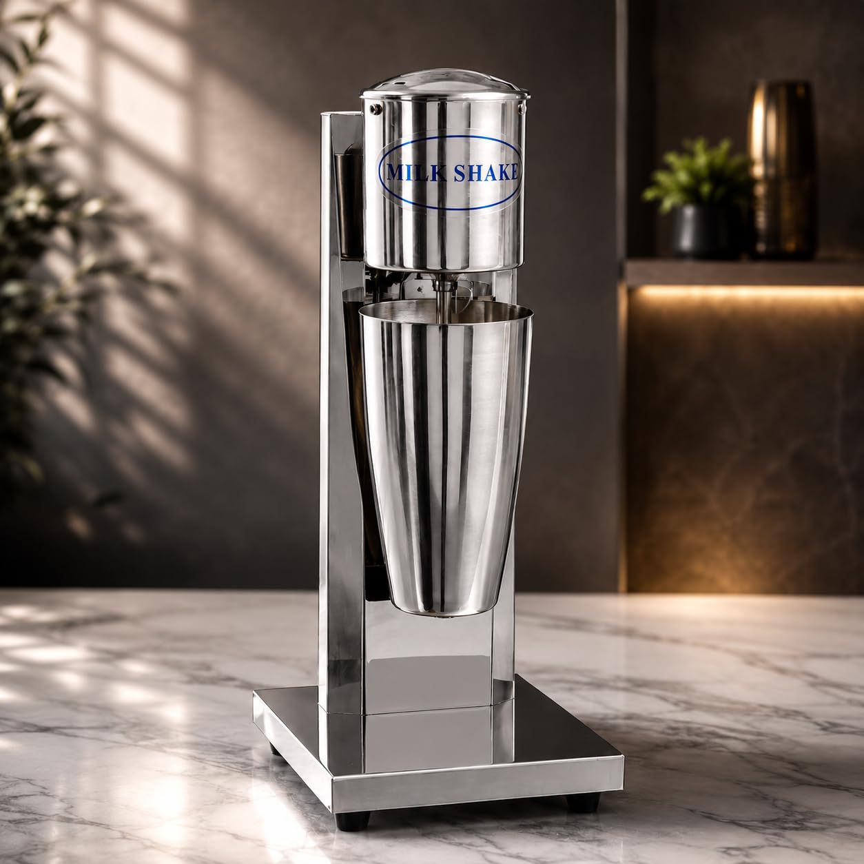 Gurubhai Equipments Commercial Milkshake Maker | Heavy-Duty Double Mixer | Electric Blender Machine with Mixing Cups for Milkshakes, Smoothies, and Drinks