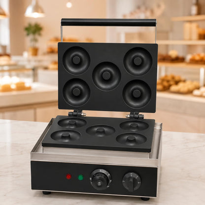 Gurubhai Equipments Donut Waffle Machine, Commercial Electric Waffle Maker Machine, Professional Donut Waffle Baker for Cafe Bakery Restaurant