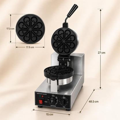 Gurubhai Equipments Commercial Waffle Maker Machine, Electric Belgian Waffle Baker, Professional Waffle Machine for Cafe Bakery Restaurant Food Stall