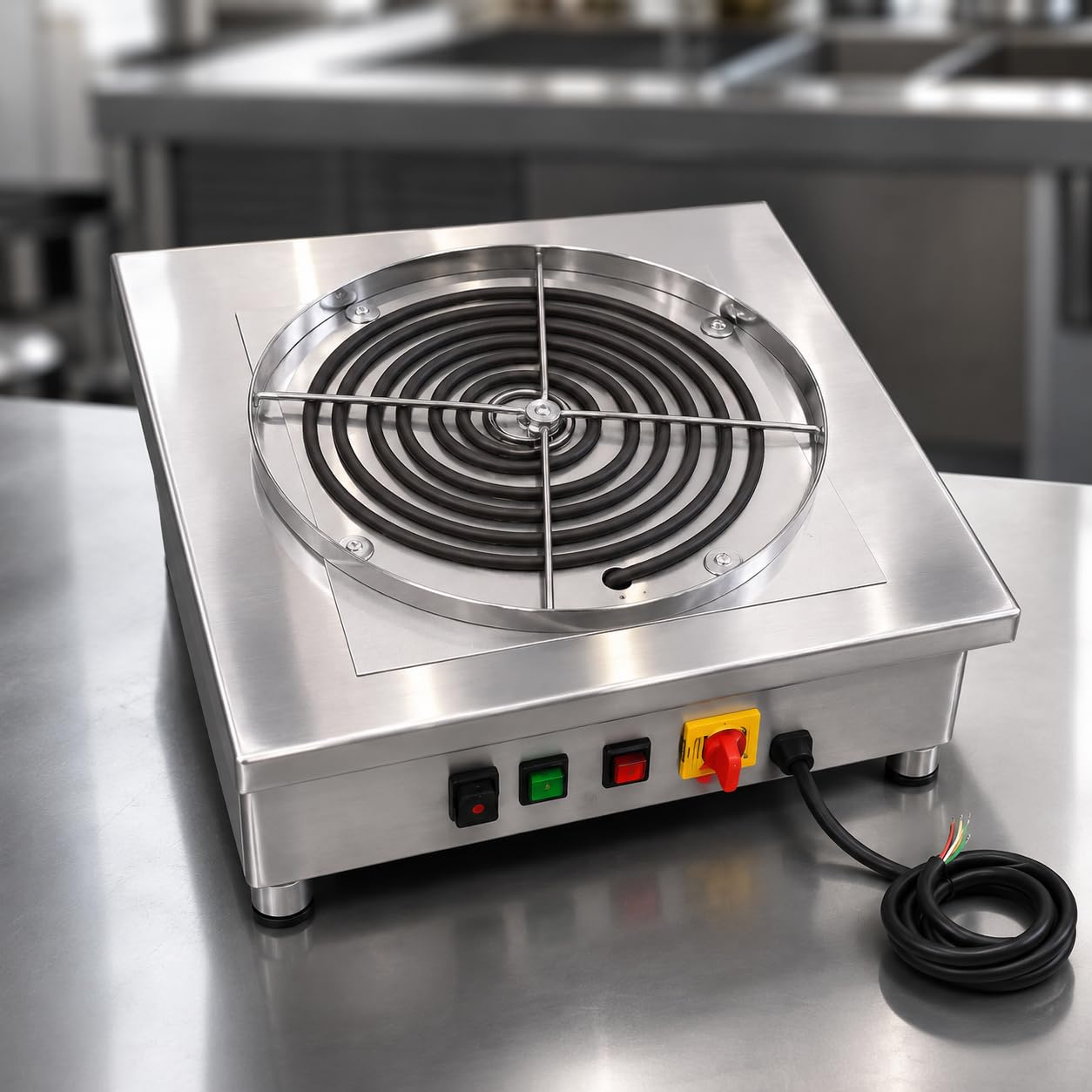 Gurubhai Equipment Commercial Induction Cooktop | Induction Stove with Temperature Control | Heavy Duty Induction Cooker for Restaurant, Hotel & Catering Kitchen