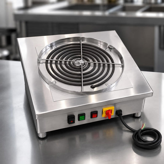GURUBHAI EQUIPMENTS 4000W Commercial Flat Induction Stove | Induction Cooktop | Induction Chulha for Restaurant Hotel Catering Buffet Cloud Kitchen