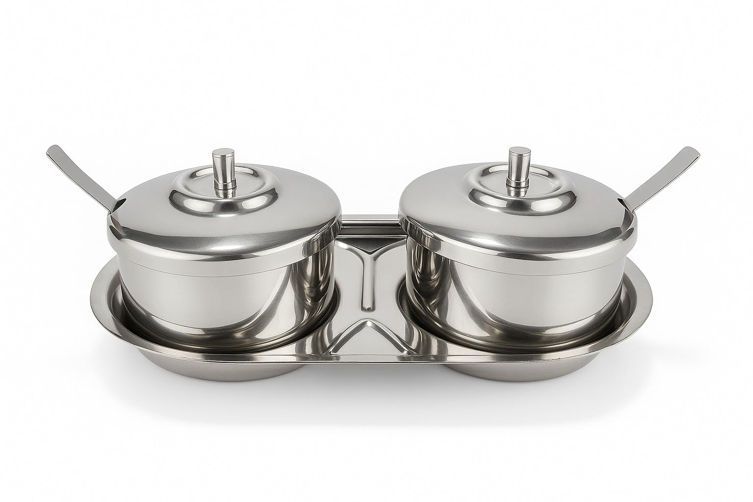 GURUBHAI EQUIPMENTS Spice Serving Bowls with Tray for Dining Table, Home, Restaurant & Hotel Use