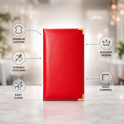 Gurubhai Equipments Bill Folder for Restaurant & Café Receipt Presenter with Thank You Print – Durable Menu & Receipt Holder for Hotels, Dine-In & Billing