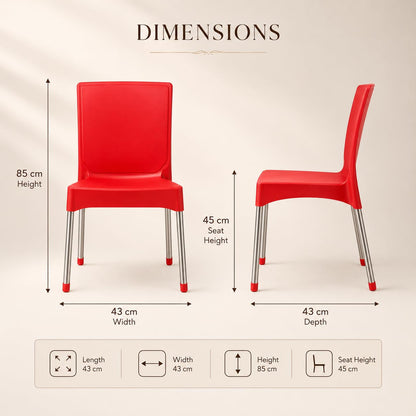 GURUBHAI EQUIPMENTS Dining Chair Restaurant Chair Cafe Chair for Home Dining Room Indoor Outdoor Seating
