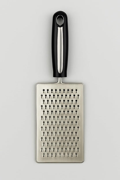 Gurubhai Equipments Stainless Steel Hand Grater with Ergonomic Handle | Multipurpose Vegetable, Cheese & Fruit Grater for Kitchen Use | Durable & Easy-to-Clean Flat Grater