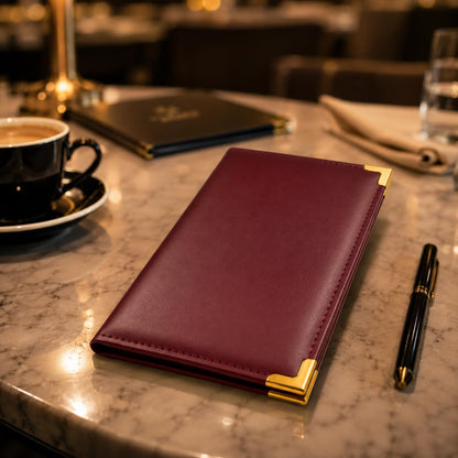 Gurubhai Equipments Bill Folder for Restaurant & Café Receipt Presenter with Thank You Print – Durable Menu & Receipt Holder for Hotels, Dine-in & Billing