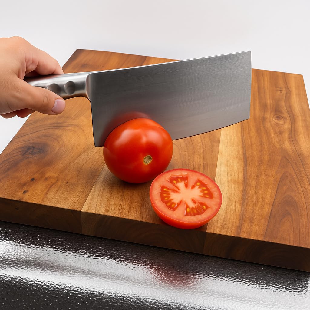 Gurubhai Equipments Wooden Chopping Board – Multipurpose Cutting & Kneading Board for Vegetables, Baking, Dough, and Fafda Making | Durable, Smooth Surface for Home & Kitchen Use