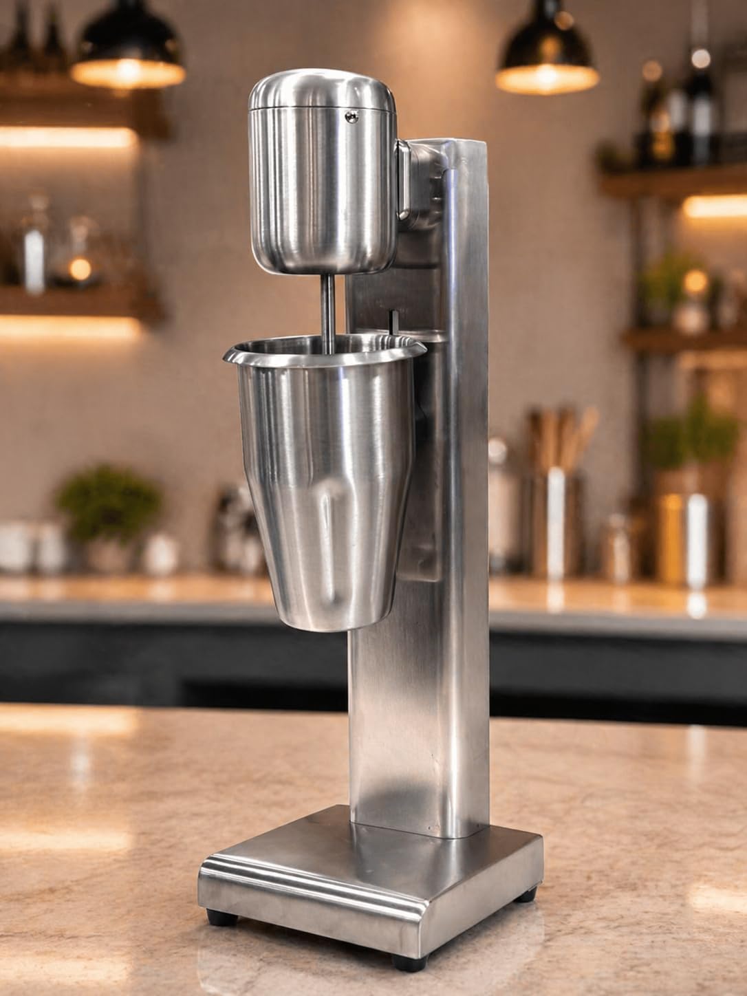 Gurubhai Equipments Commercial Milkshake Maker | Heavy-Duty Double Mixer | Electric Blender Machine with Mixing Cups for Milkshakes, Smoothies, and Drinks