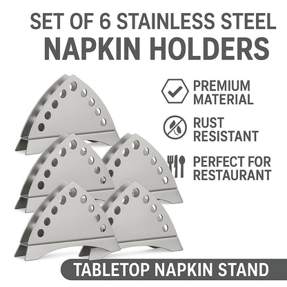 Gurubhai Equipments Metal Wire Napkin Holder with Wooden Base | Square Tabletop Tissue Paper Holder with Pressure Arm | Black Napkin Stand for Dining Table, Restaurant & Cafe