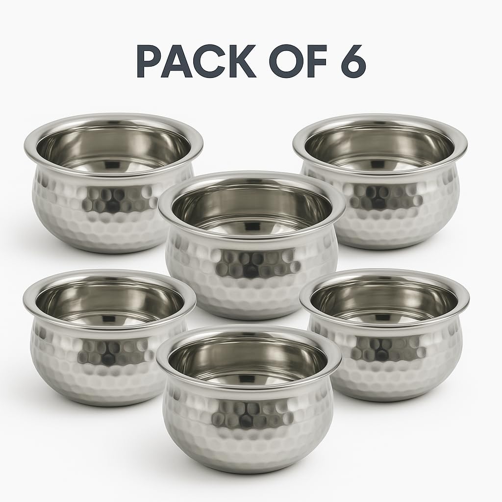 GURUBHAI EQUIPMENTS Spice Serving Bowls with Tray for Dining Table, Home, Restaurant & Hotel Use