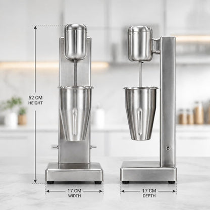 Gurubhai Equipments Commercial Milkshake Maker | Heavy-Duty Double Mixer | Electric Blender Machine with Mixing Cups for Milkshakes, Smoothies, and Drinks