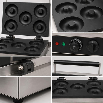 Gurubhai Equipments Donut Waffle Machine, Commercial Electric Waffle Maker Machine, Professional Donut Waffle Baker for Cafe Bakery Restaurant