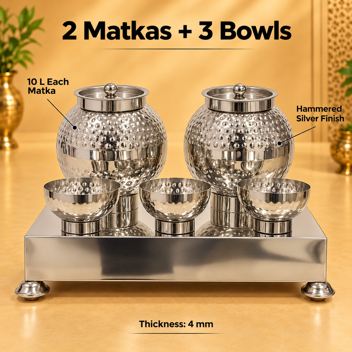 Gurubhai Equipments SS Pani-Puri Matka Hammer Set – 5 Piece, Matka capacity 10ltr. – How to Use