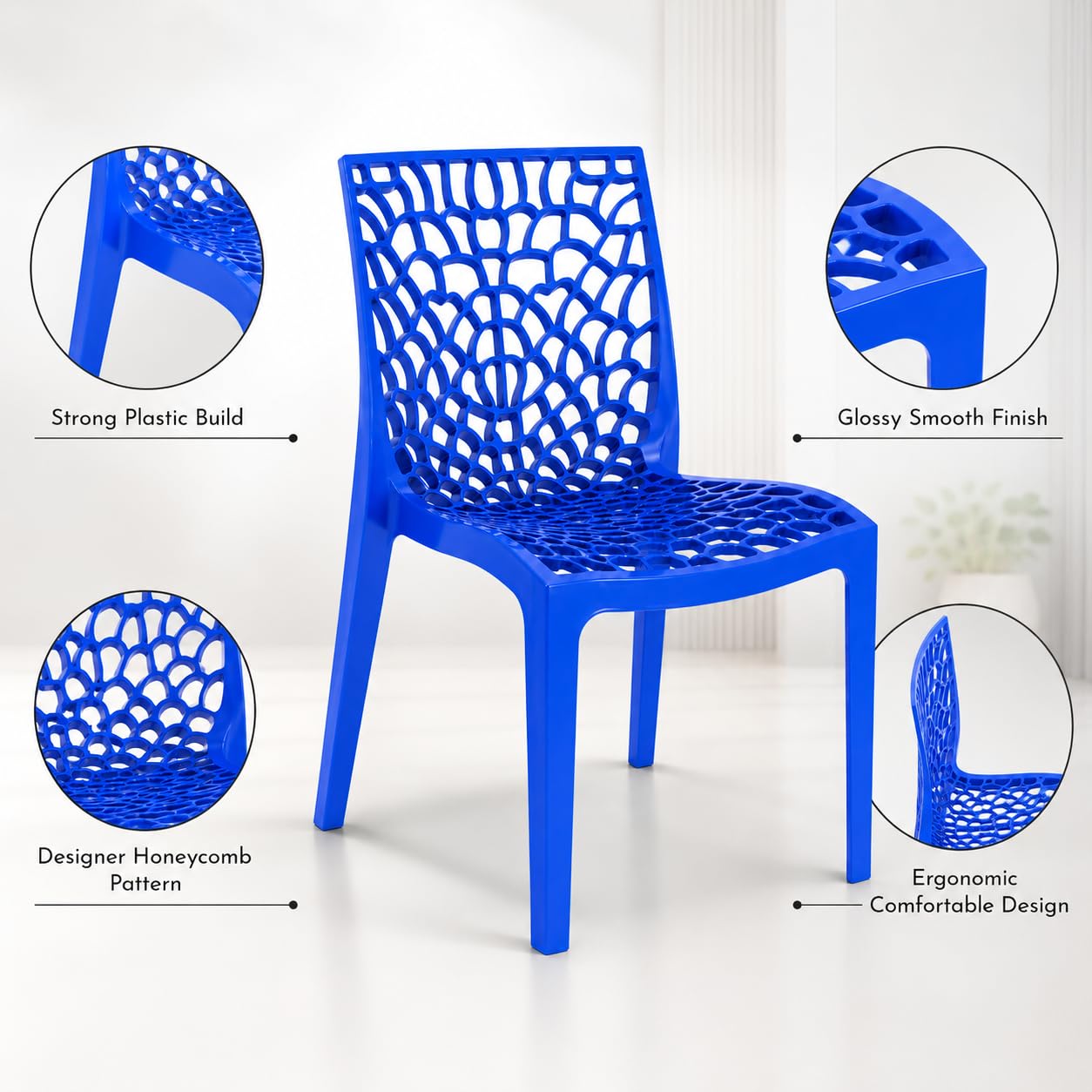 GURUBHAI EQUIPMENTS Dining Chair Restaurant Chair Cafe Chair for Home Dining Room Indoor Outdoor Seating