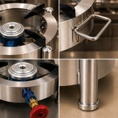 Gurubhai Equipments Round Catering Burner Heavy Duty LPG Gas Stove