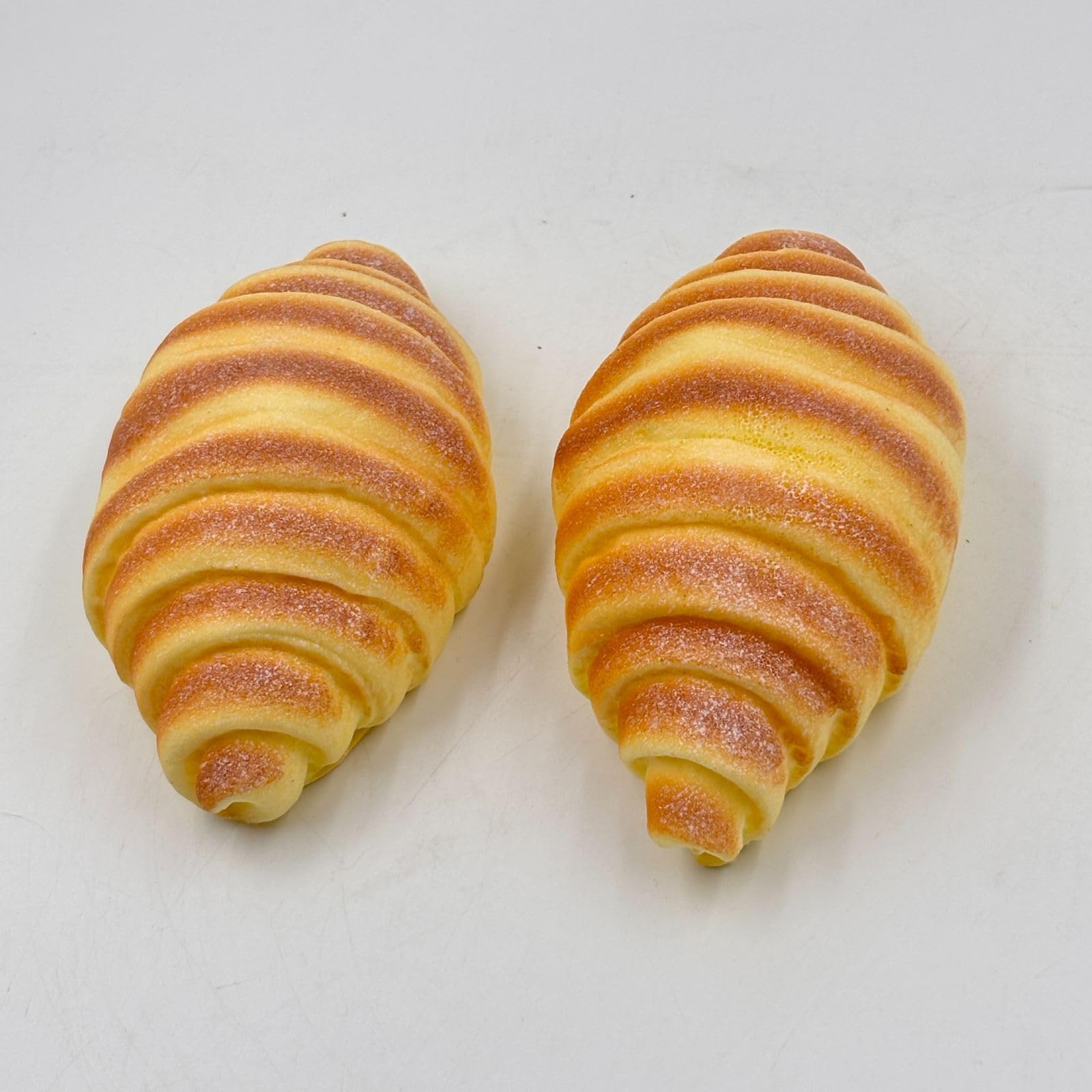 GURUBHAI EQUIPMENTS Artificial Croissant Bread Set of 2 – Realistic Fake French Pastry Display for Bakery, Restaurant, Home Décor & Photography | Non-Edible Food Prop