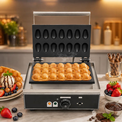Gurubhai Equipments Commercial Waffle Maker Machine, Electric Belgian Waffle Baker, Professional Waffle Machine for Cafe Bakery Restaurant Food Stall